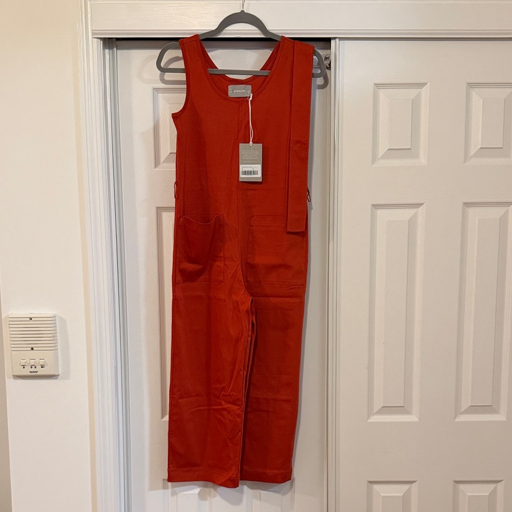 Everlane Vibrant Red Sleeveless Jumpsuit